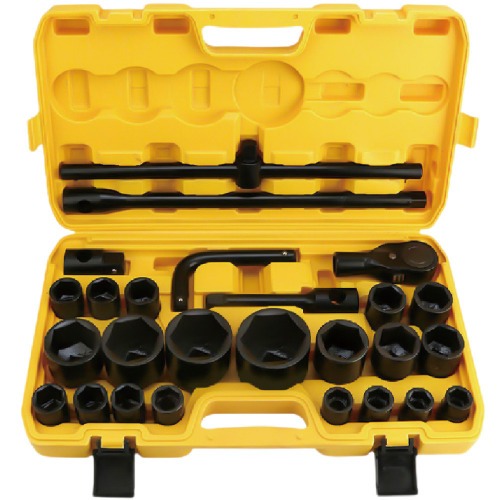 Jogo de soquete sextavado 21 a 55 mm encaixe 3/4 Jogo de soquete sextavado 21 a 55 mm encaixe 3/4