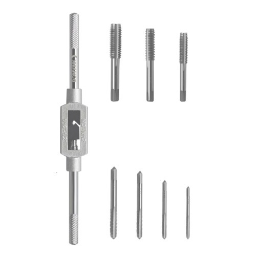 Jogo de macho manual M3 a M12 com vira macho 8 pe�as - BOM-3231