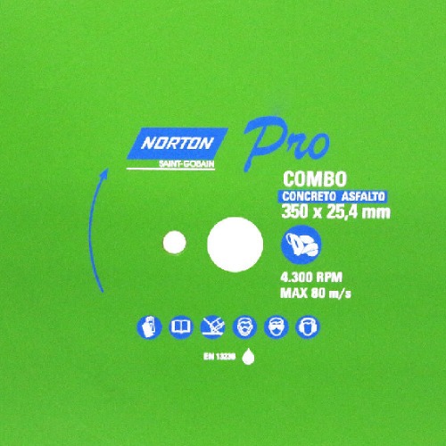 Disco diamantado segmentado 350 mm para concreto e asfalto - Pro Disco diamantado segmentado 350 mm para concreto e asfalto - Pro
