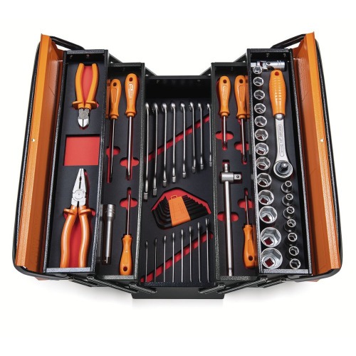 Caixa sanfonada para ferramentas com 57 pe�as - Cargobox