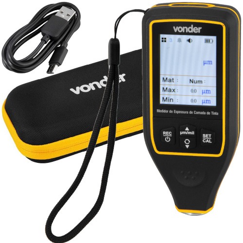 Medidor de espessura de camada de tinta a bateria