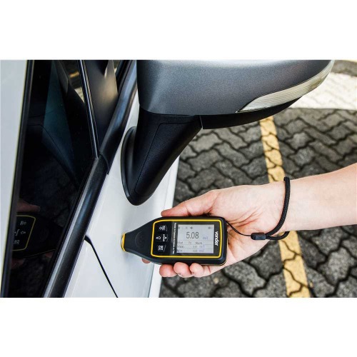 Medidor de espessura de camada de tinta a bateria