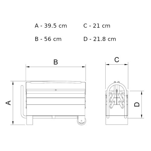 Caixa com rodas para ferramentas com 60 peas - Cargobox