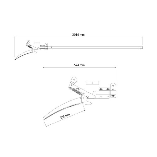 Serrote podador para galhos altos com cabo extens�vel