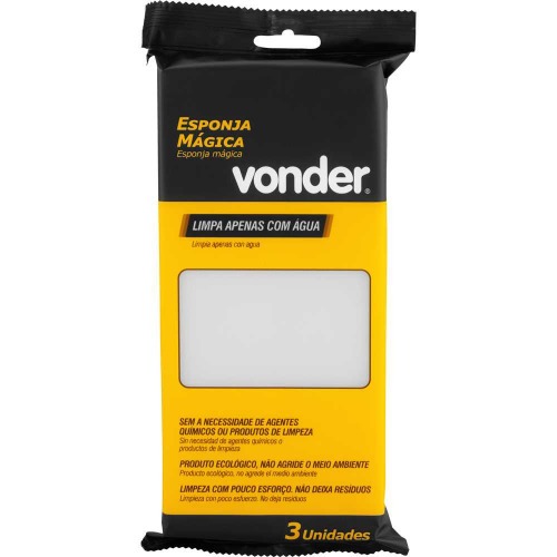 Esponja mgica para limpeza em melamina 3 peas