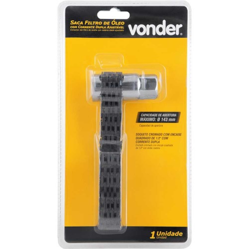 Saca filtro de leo com corrente dupla ajustvel at 143 mm