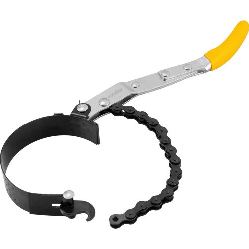 Saca filtro de óleo com cinta e corrente de 70 a 114 mm Saca filtro de óleo com cinta e corrente de 70 a 114 mm