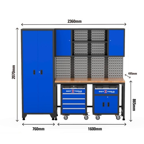 Armário modular para oficina azul - 1205100651 Armário modular para oficina azul - 1205100651