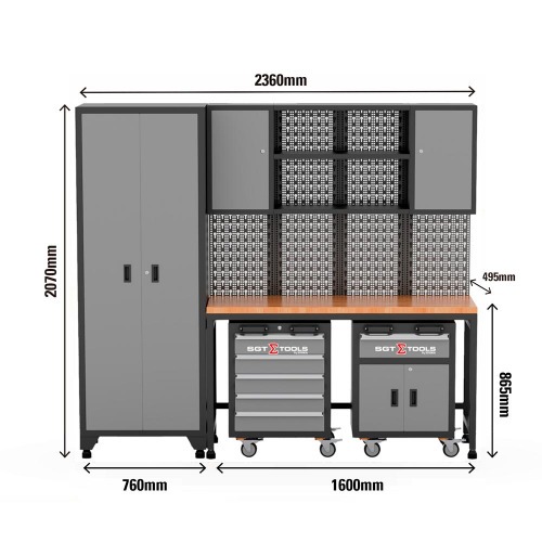 Armário modular para oficina cinza - 1205100653 Armário modular para oficina cinza - 1205100653