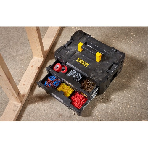 Caixa plástica para ferramentas com 2 gavetas Fatmax - Pro-Stack Caixa plástica para ferramentas com 2 gavetas Fatmax - Pro-Stack