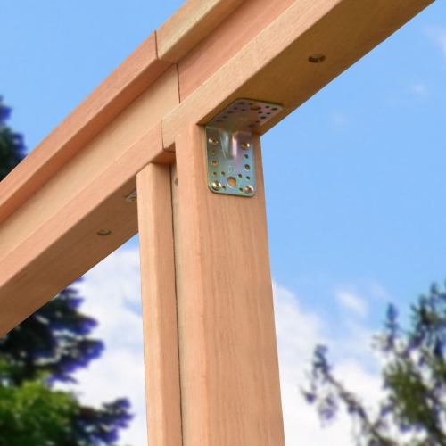 Cantoneira de junção reforçada para madeira 65 x 85 mm - 0792 Cantoneira de junção reforçada para madeira 65 x 85 mm - 0792