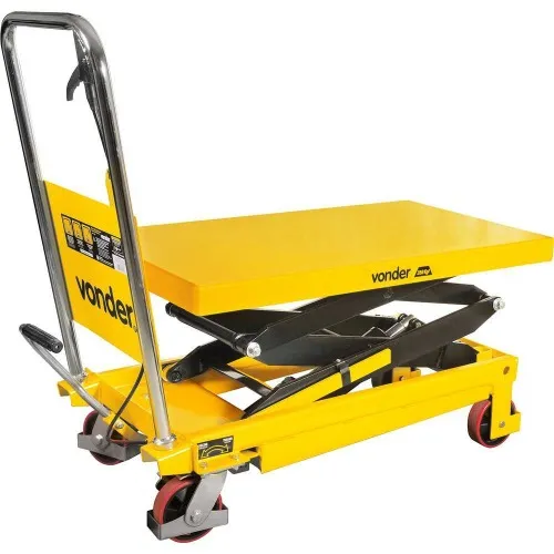 Mesa hidráulica pantográfica capacidade 350 Kg com roda de PU - MPP 352