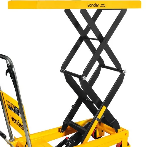 Mesa hidráulica pantográfica capacidade 350 Kg com roda de PU - MPP 352