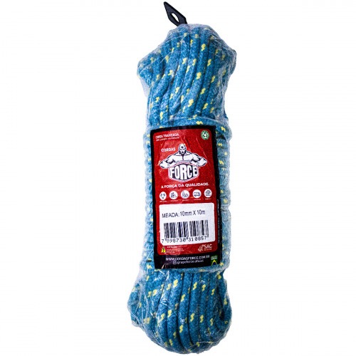 Corda multifilamento trançada 10 mm x 10 m cores sortidas - 239 Corda multifilamento trançada 10 mm x 10 m cores sortidas - 239
