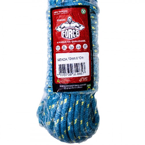 Corda multifilamento trançada 10 mm x 10 m cores sortidas - 239 Corda multifilamento trançada 10 mm x 10 m cores sortidas - 239