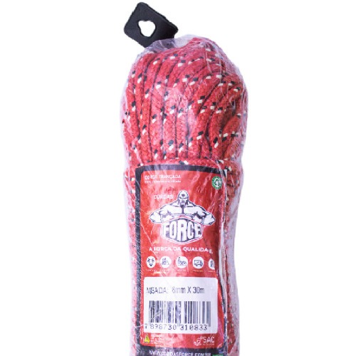Corda multifilamento tranada 8 mm x 30 m cores sortidas - 253