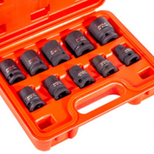 Jogo de soquete de impacto sextavado 10 a 24 mm encaixe 1/2 Jogo de soquete de impacto sextavado 10 a 24 mm encaixe 1/2
