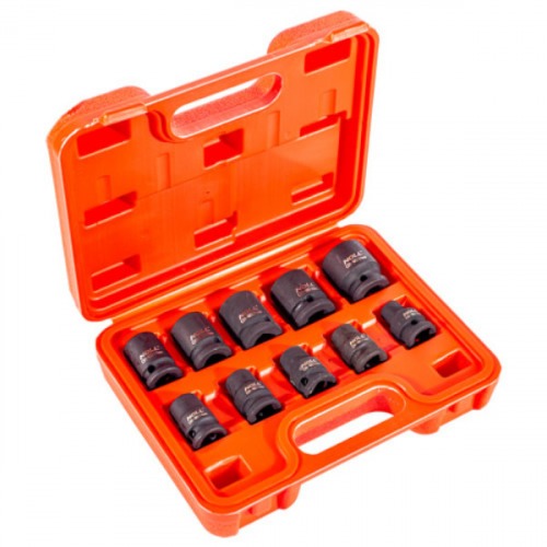 Jogo de soquete de impacto sextavado 10 a 24 mm encaixe 1/2 Jogo de soquete de impacto sextavado 10 a 24 mm encaixe 1/2