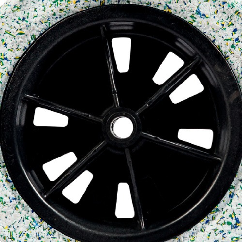 Roda completa com pneu macio 8 x 3/4