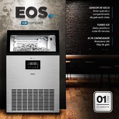 Máquina de gelo 50 Kg Inox Ice Compact - EMG515 220V Máquina de gelo 50 Kg Inox Ice Compact - EMG515 220V