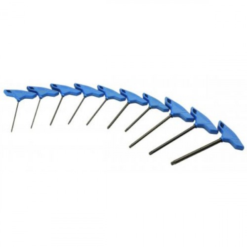 Jogo de chave hexalobular com cabo em T T9 a T50 com 10 pe�as - 42TX-10