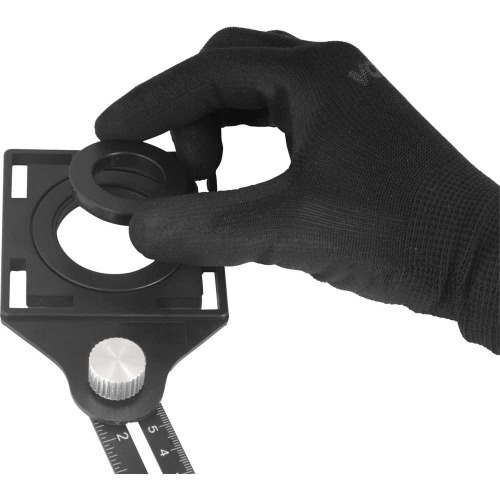 Esquadro em alumnio ajustvel com 6 rguas de 12 cm