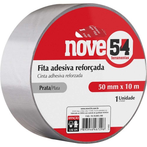Fita adesiva reforçada 50 mm x 25 m prata Fita adesiva reforçada 50 mm x 25 m prata