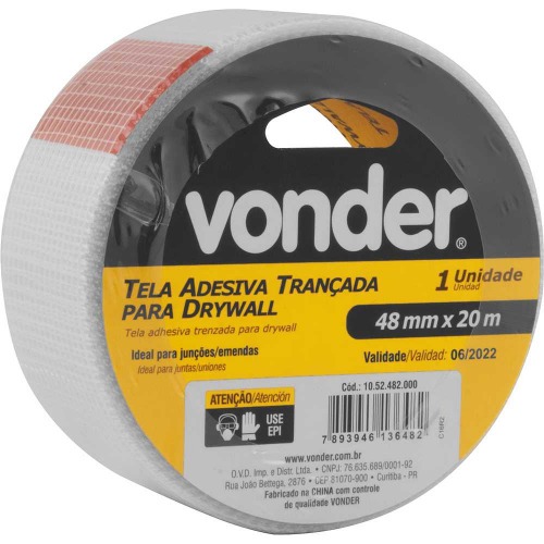 Fita telada para drywall 48 mm x 20 m Fita telada para drywall 48 mm x 20 m