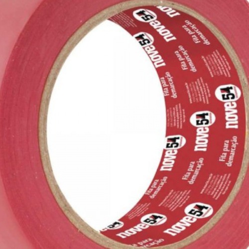 Fita adesiva para demarca��o 48 mm x 30 m vermelha