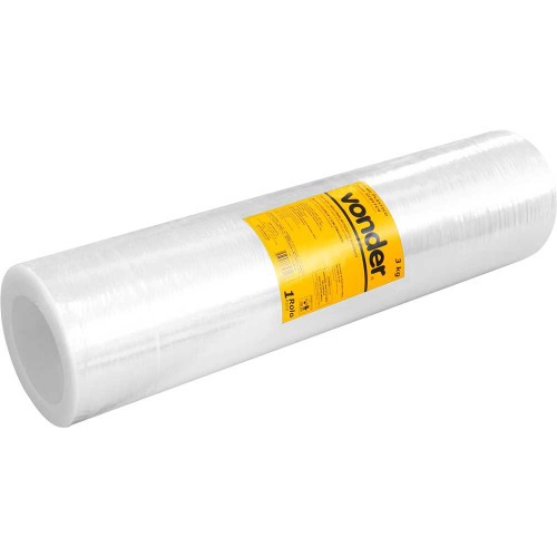Filme Plástico Stretch 500 mm x 260 m 25 micra rolo 3 kg sem tubete Filme Plástico Stretch 500 mm x 260 m 25 micra rolo 3 kg sem tubete