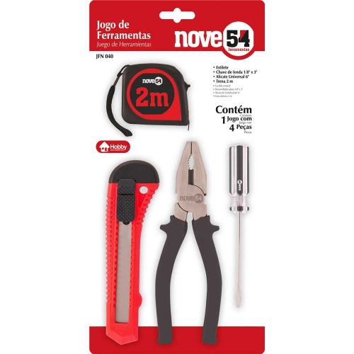 Jogo de ferramentas com 4 peças - JFN 040 Jogo de ferramentas com 4 peças - JFN 040