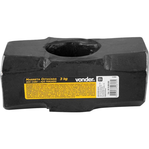 Marreta oitavada 3 kg sem cabo