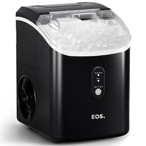 Maquina de gelo 15 kg Nugget ice titanium preta - EMG05  110V