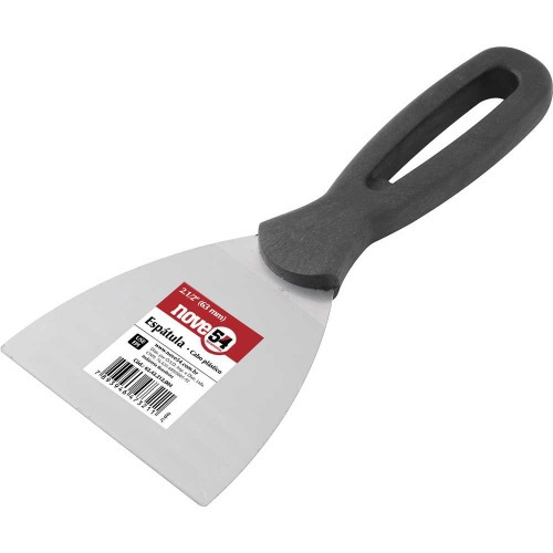 Espátula de aço temperado 63 mm com cabo plástico Espátula de aço temperado 63 mm com cabo plástico