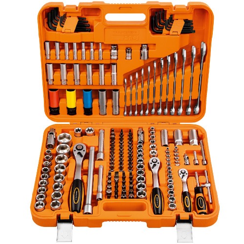 Jogo de ferramentas para oficina 176 peas com maleta