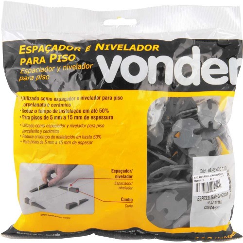 Espaador e nivelador para piso 4 mm com 100 peas