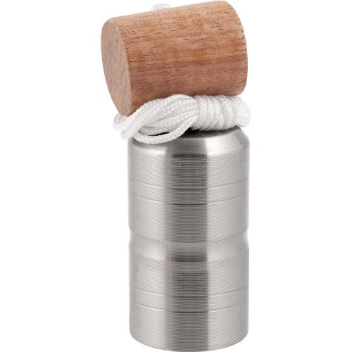 Prumo de metal com apoio de madeira para parede 700 g