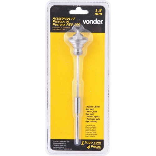 Jogo de agulha e bico de 1,8 mm para pistola de pintura - PSV 100 Jogo de agulha e bico de 1,8 mm para pistola de pintura - PSV 100