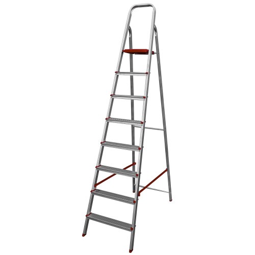 Escada de alumnio 8 degraus residencial - ESC0067