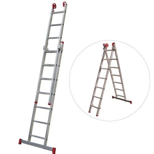 Escada de alumnio extensvel 2,12 x 3,18 m 2 x 7 degraus - ESC0616