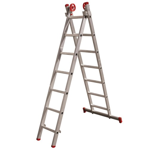 Escada de alumnio extensvel 2,12 x 3,18 m 2 x 7 degraus - ESC0616