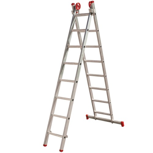 Escada de alumnio extensvel 2,40 x 3,74 m 2 x 8 degraus  - ESC0617