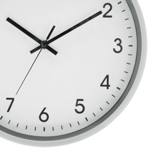 Relgio de parede 30 cm com borda prata - YR12PA