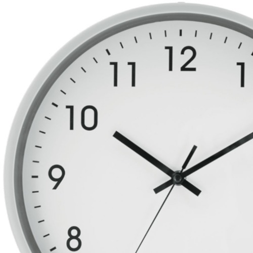 Relgio de parede 30 cm com borda prata - YR12PA