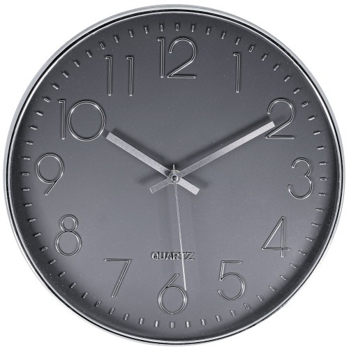 Rel�gio de parede 30 cm com acabamento cromado - YR12SLV