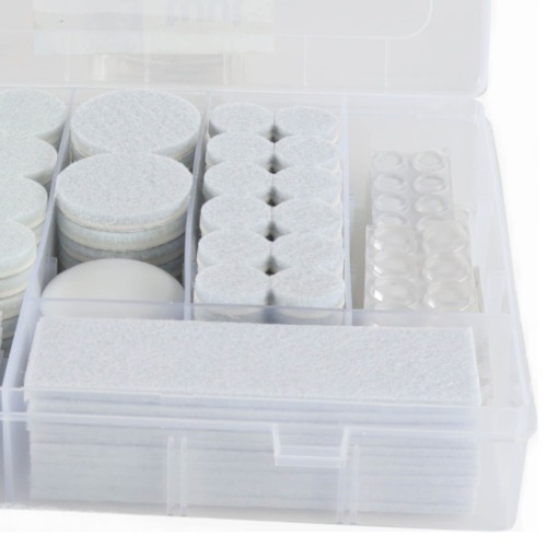 Jogo de feltro adesivo para móveis com 388 peças branco - TBZ414 Jogo de feltro adesivo para móveis com 388 peças branco - TBZ414