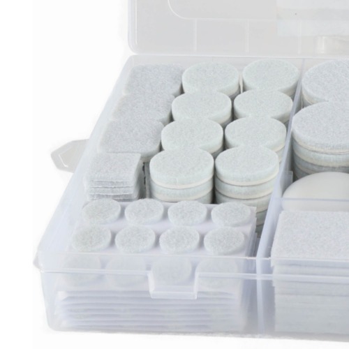 Jogo de feltro adesivo para móveis com 388 peças branco - TBZ414 Jogo de feltro adesivo para móveis com 388 peças branco - TBZ414