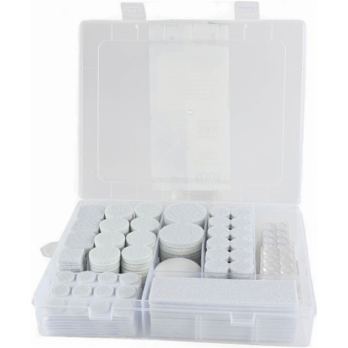 Jogo de feltro adesivo para móveis com 388 peças branco - TBZ414 Jogo de feltro adesivo para móveis com 388 peças branco - TBZ414