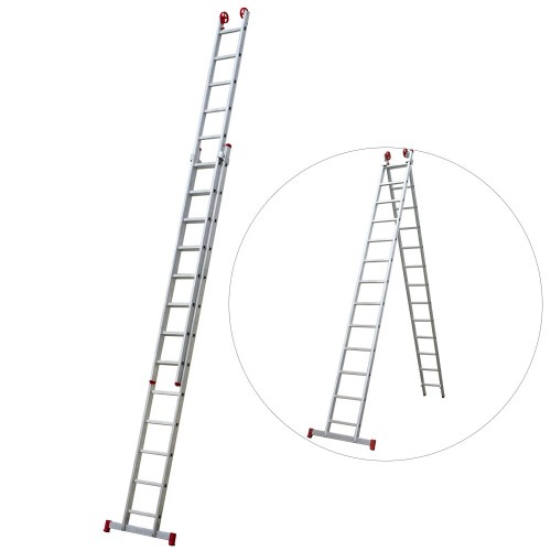 Escada de alumnio extensvel 3,81 x 6,54 m 2 x 13 degraus - ESC0622