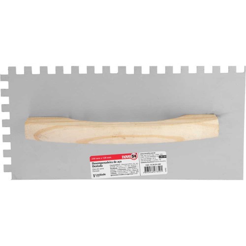 Desempenadeira de aço dentada 250 x 120 mm Desempenadeira de aço dentada 250 x 120 mm